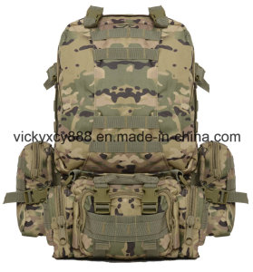 Outdoor Sports Camouflage Hiking Mountaineering Camping Tactical Bag Backpack (CY3606)